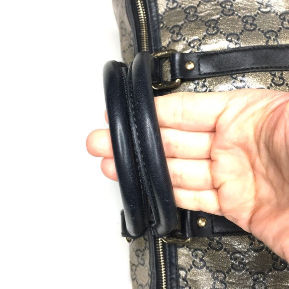 Authentic Gucci silver monogram Boston satchel Bag - Picture 16 of 16